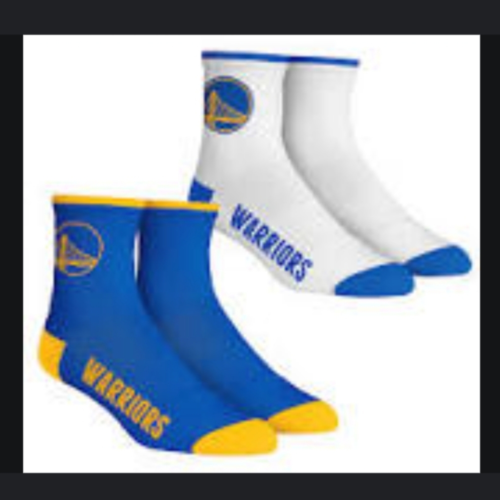Golden State Warriors 2 pack quarter core LXL socks